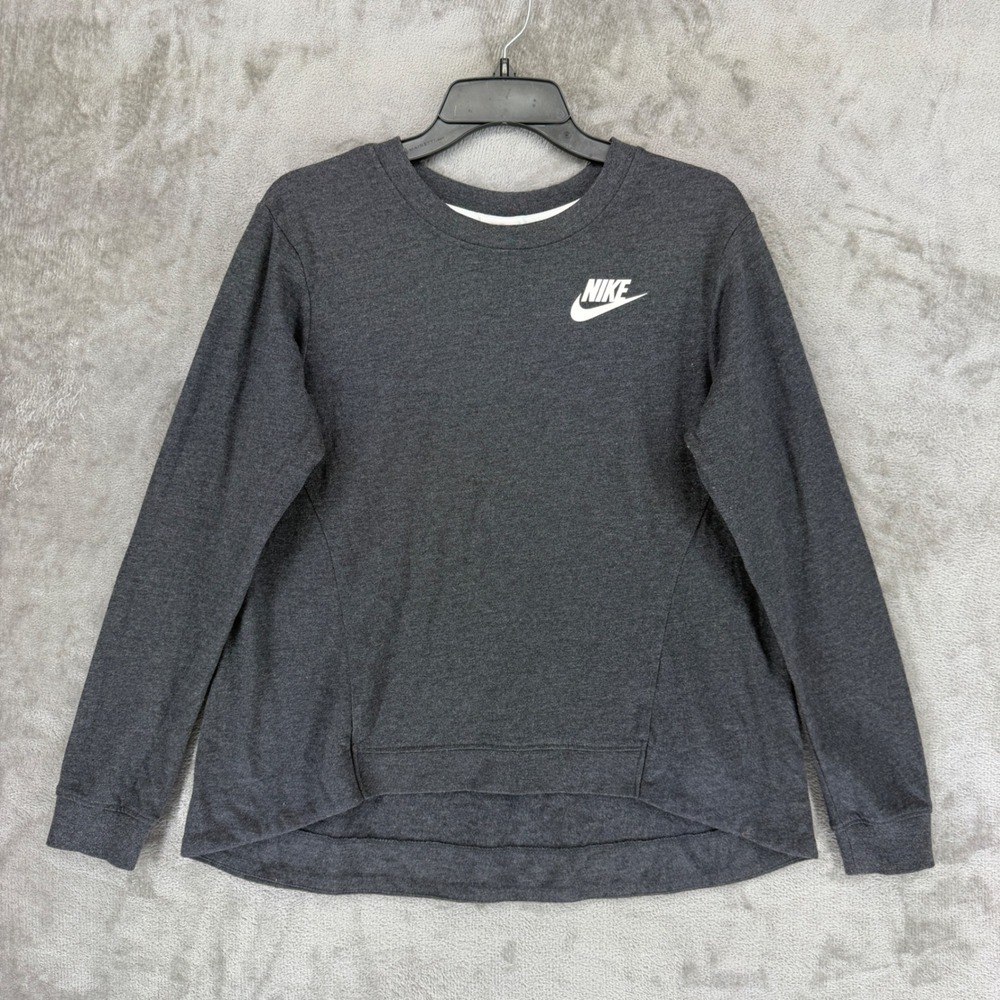 Nike Womens Sportswear Essential Crewneck Sweatshirt Charcoal‎ Grey 854953-032 S